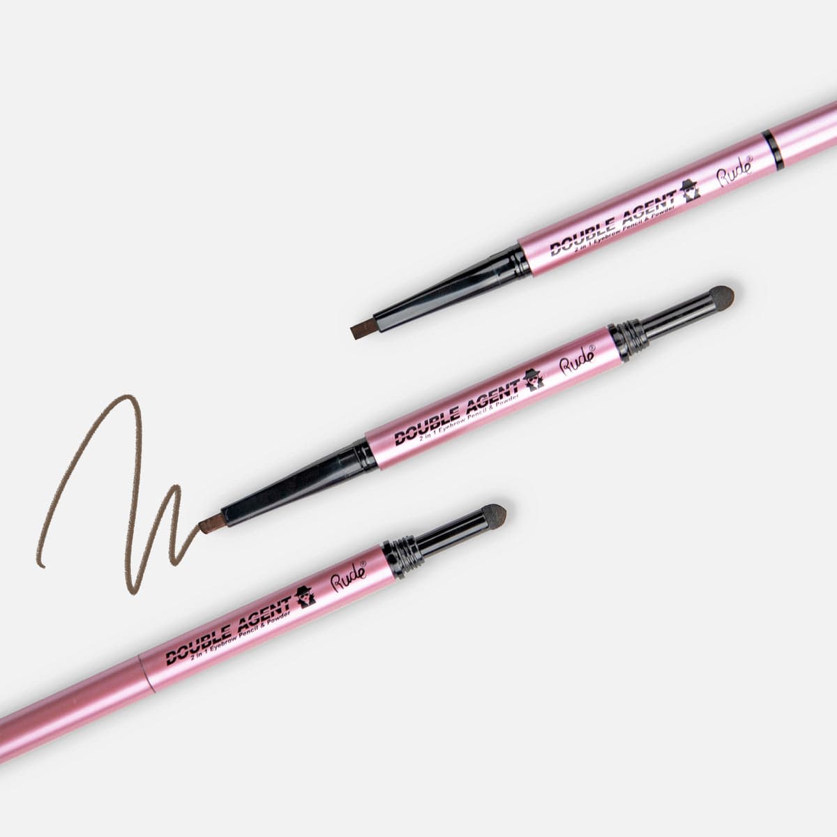 Rude Double Agent 2 in 1 Eyebrow Pencil & Powder