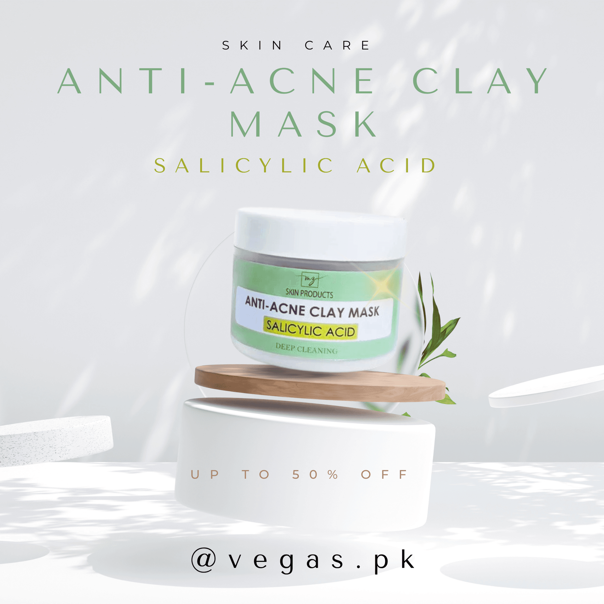 MZ Skin Anti-Acne Clay Mask With Salicylic Acid 200g