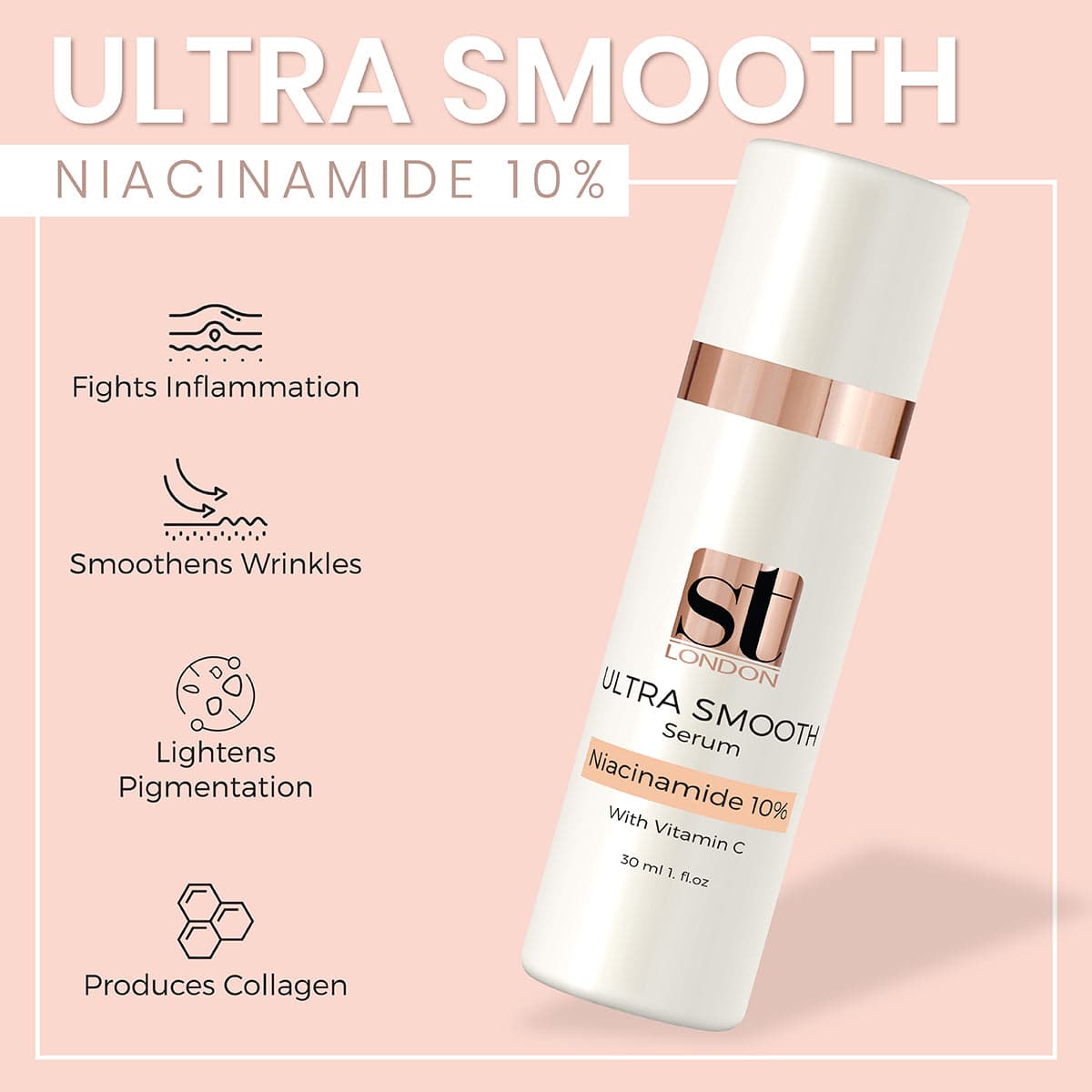 ST London Ultra Smooth Niacinamide Serum 30ml