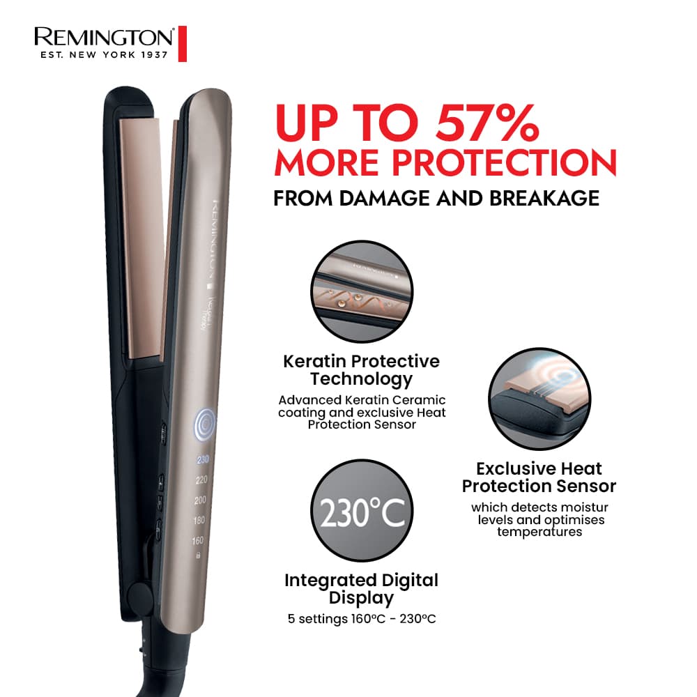 S8590 Remington Keratin Hair straightener Bronze