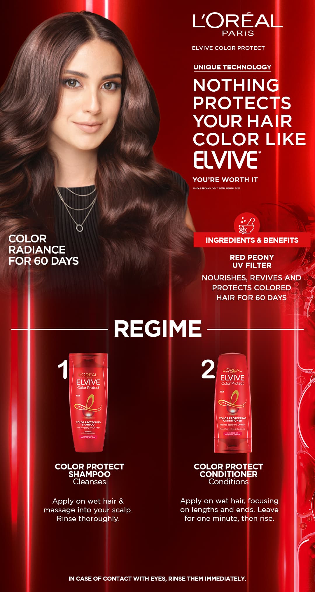 Loreal Paris Elvive Color Protect Shampoo 175 ml - For Colored Hair details