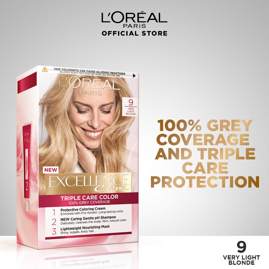 L'Oréal Paris Triple Protection Excellence Cream-9 Very Light Blonde