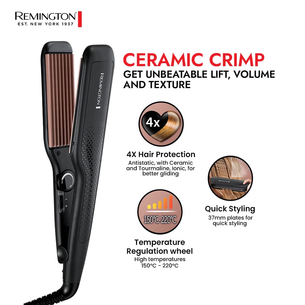 S3580 Remington Crimp Ceramic Straightener 220