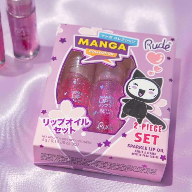 Rude Manga Collection Sparkle Lip Oil Duo