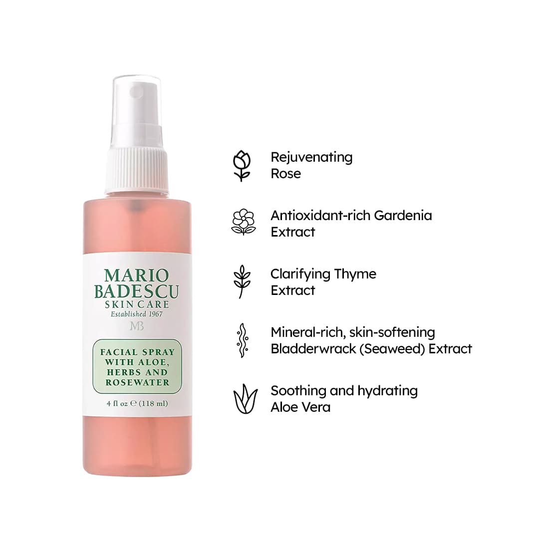 Mario Badescu Skincare Facial Spray with Aloe Herbs and Rosewater 118ml