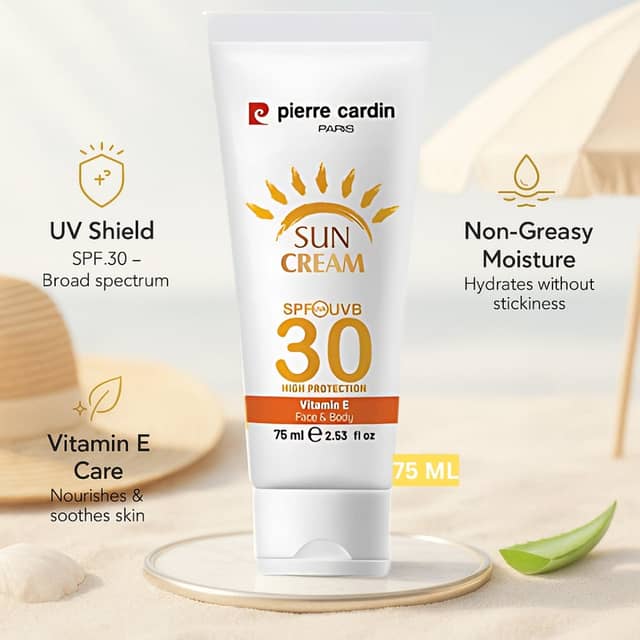 Pierre Cardin Paris Sun Cream 30 SPF High Protection 75ml