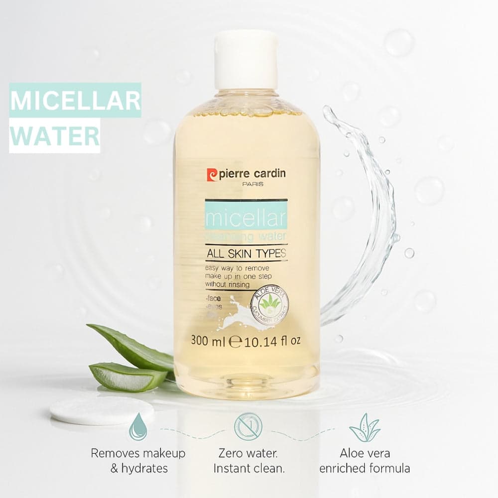 Pierre Cardin Paris Micellar Cleansing Water for Face, Eyes, Lips 300ml