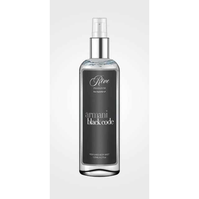 Armani Black Code Body Mist By Reve Fragrances 125ml