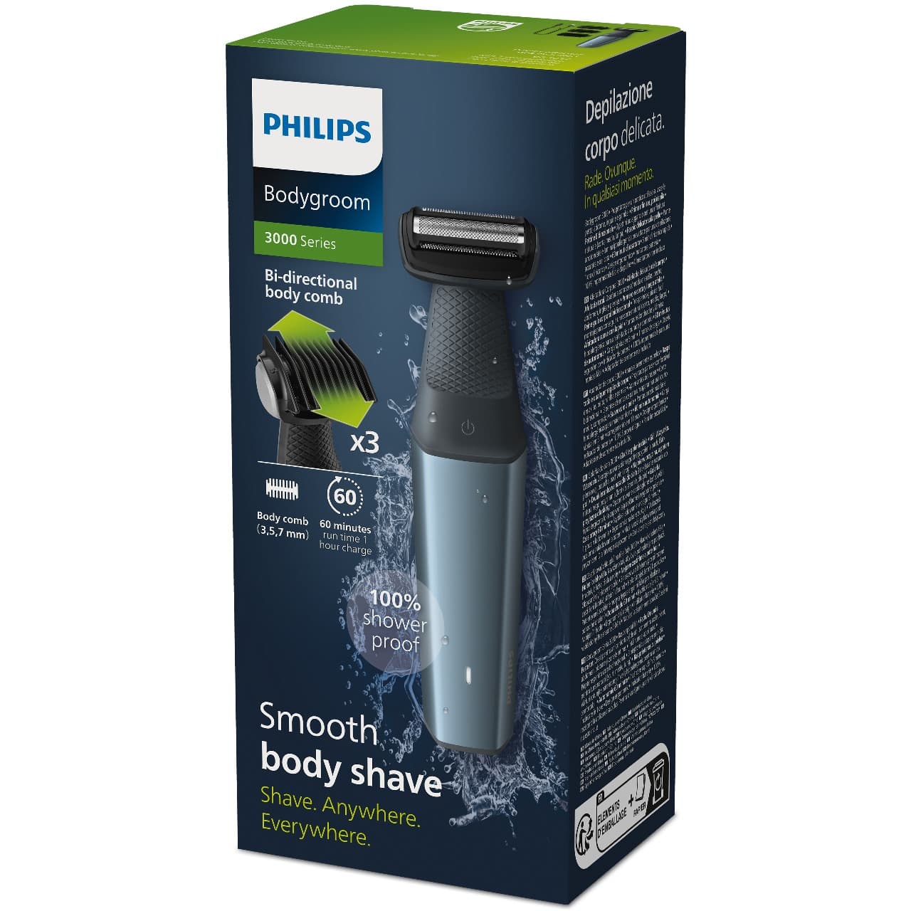 Philips BG3027/03 Bodygroom Series 3000 Shower Proof Groin And Body Trimmer