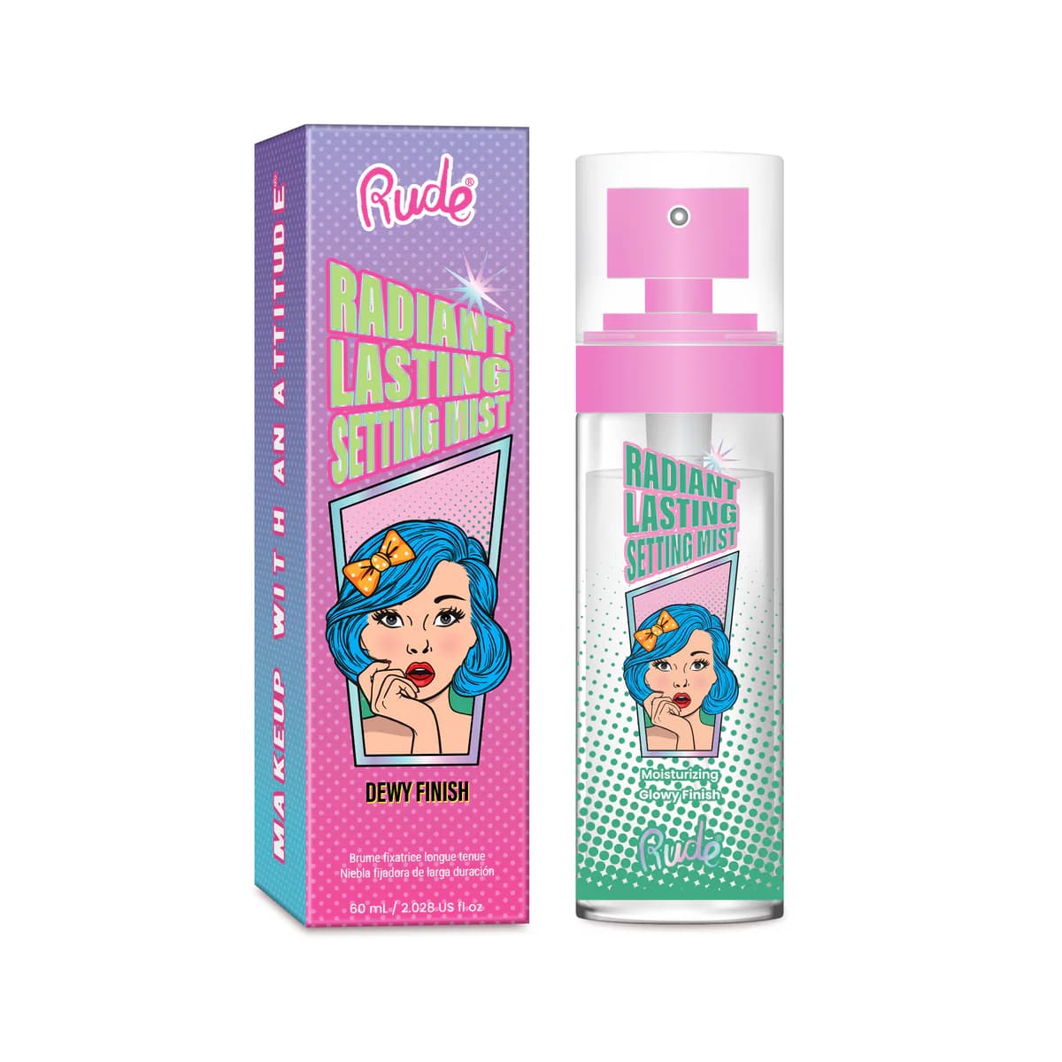 Rude Radiant Lasting Makeup Mist 60ml