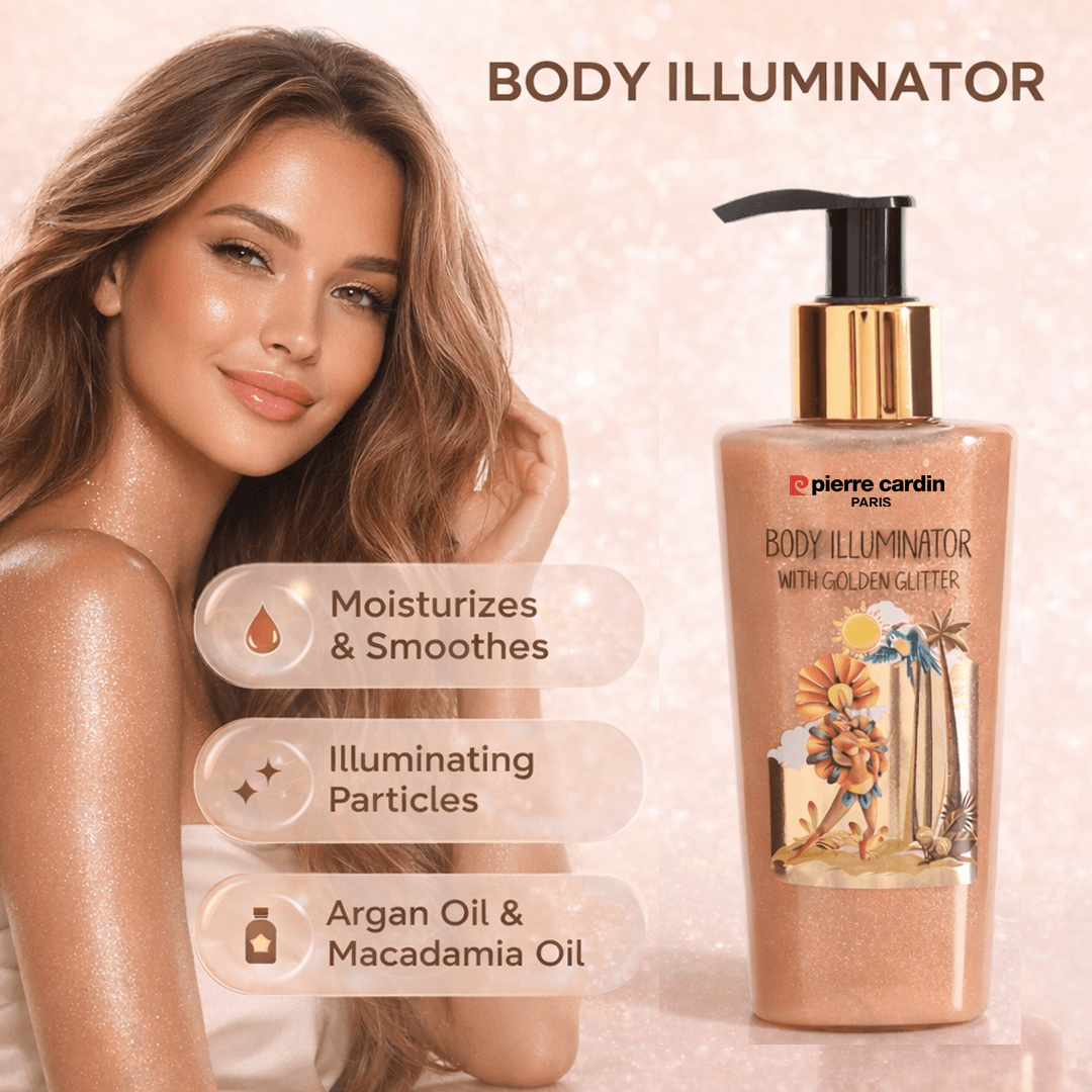 Pierre Cardin Paris Body Illuminator With Golden Glitter 120ml