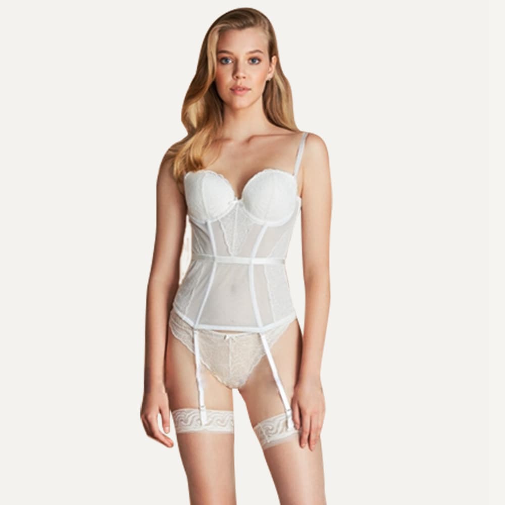 Dagi Lingerie Semi Push-up Strapless Bustier Garter Set 4504kc
