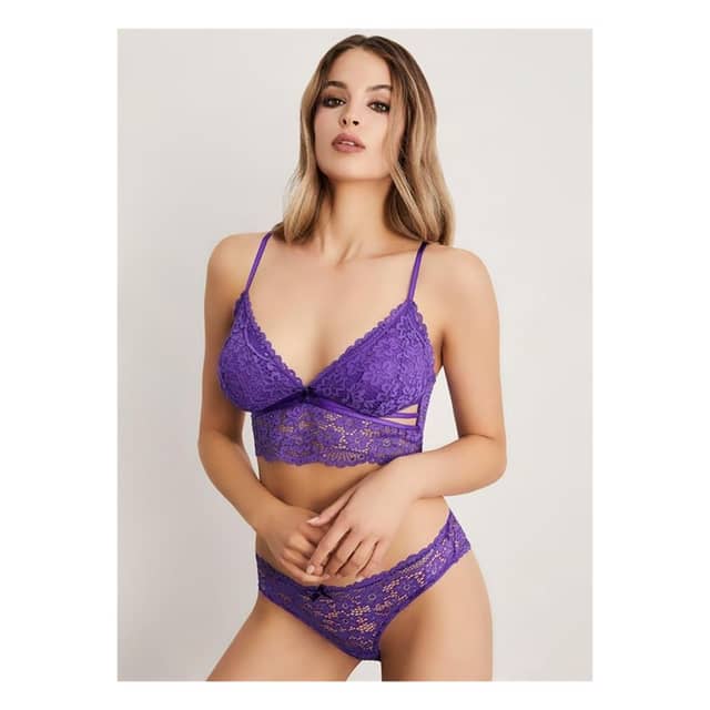 Eros Amelia Triangle Covered Bralet Set-ERSK808