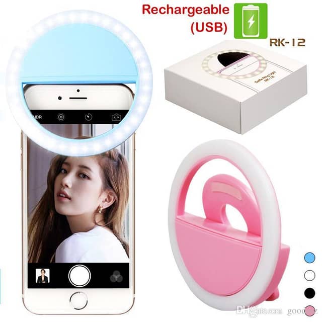 Rechargeable Selfie Ring LED Light For Mobile Phones